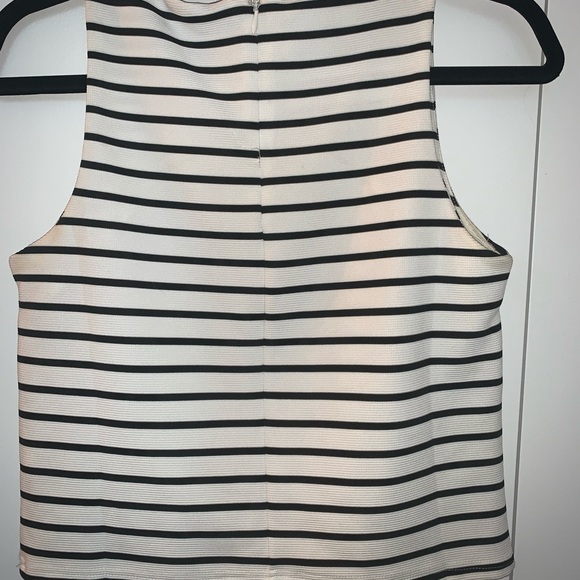 Black and white striped tank sized small. - Picture 3 of 5